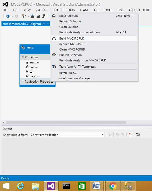 build MVCSPCRUD