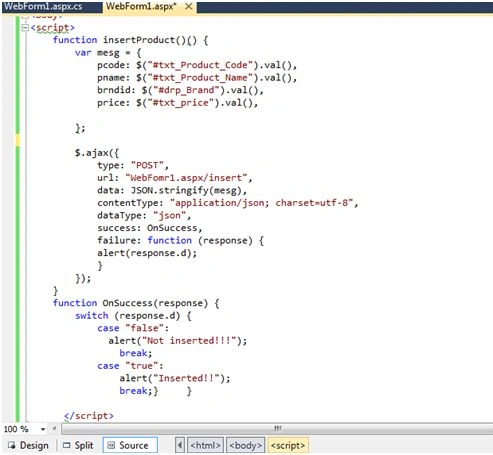 Ajax functionality