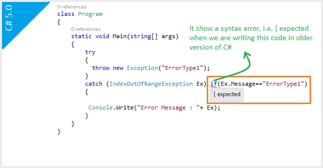 ExceptionFilterNotSupported