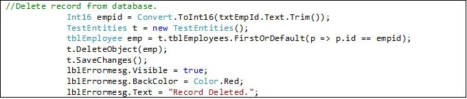 Delete Record