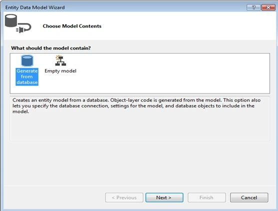 Entity Data Model Wizard