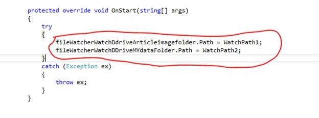allocate value to the filewatcher