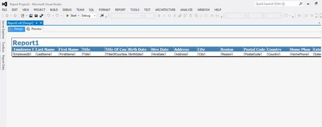Create SSRS Report