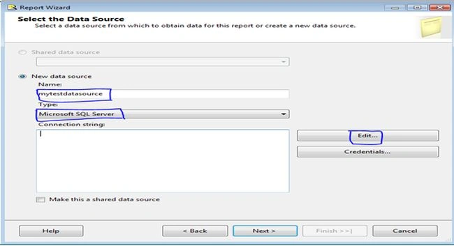 Create SSRS Report