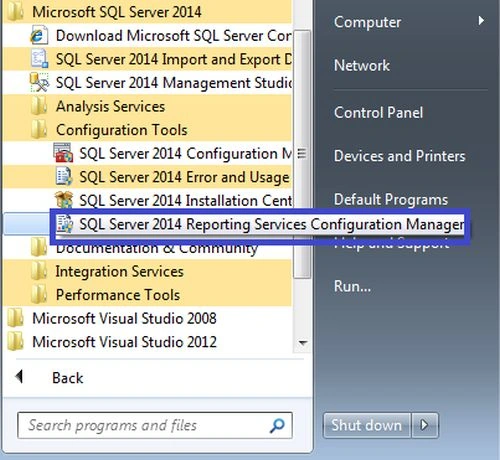 Configure SSRS