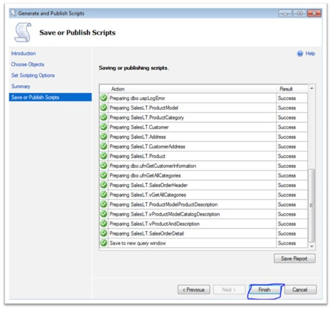 publishing script