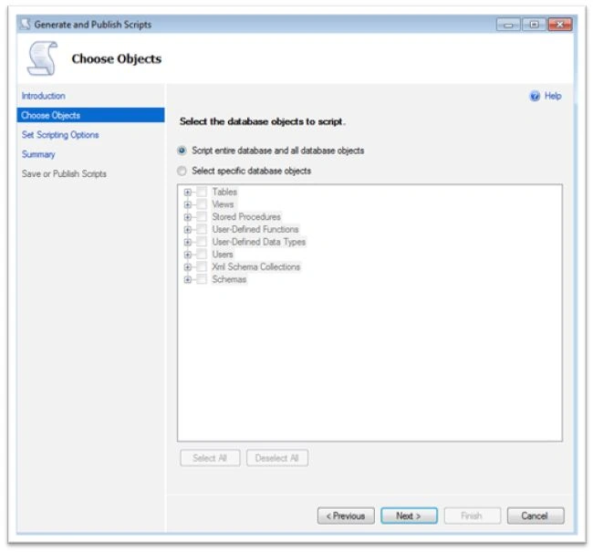 select object