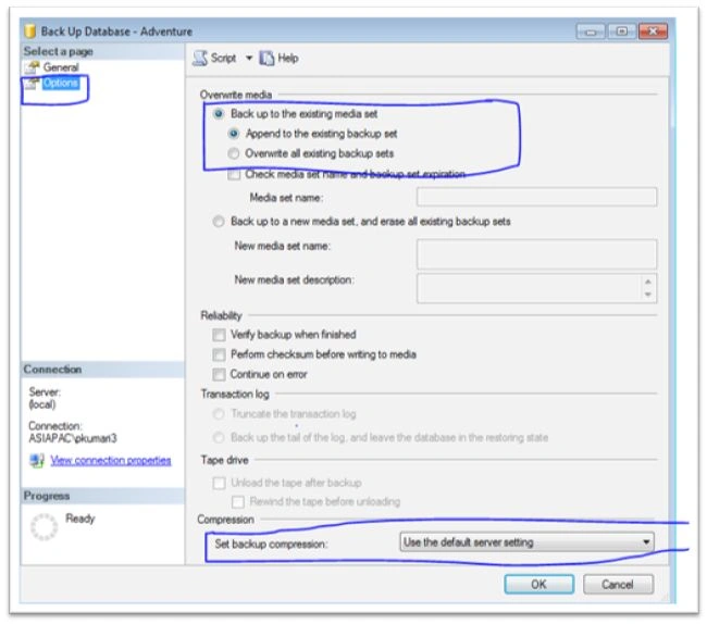 shrink database backup