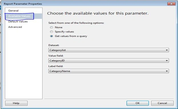 create parameter in SSRS report