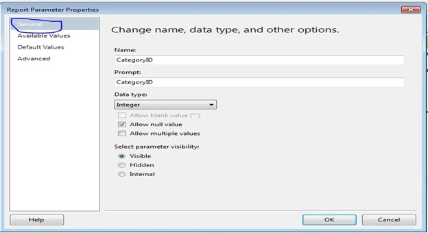 create parameter in SSRS report