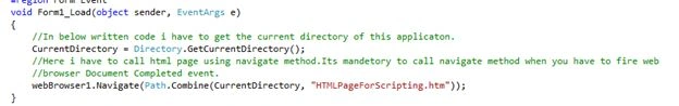 code in Form Load method