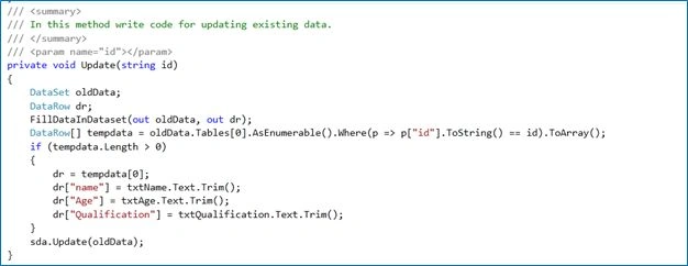 Update method