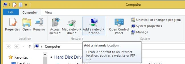 Add a network location