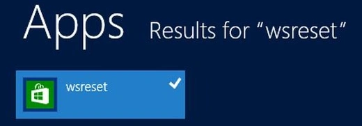 Results for wsreset