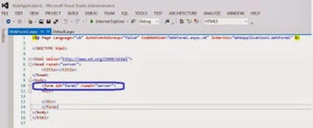 HTML Source view