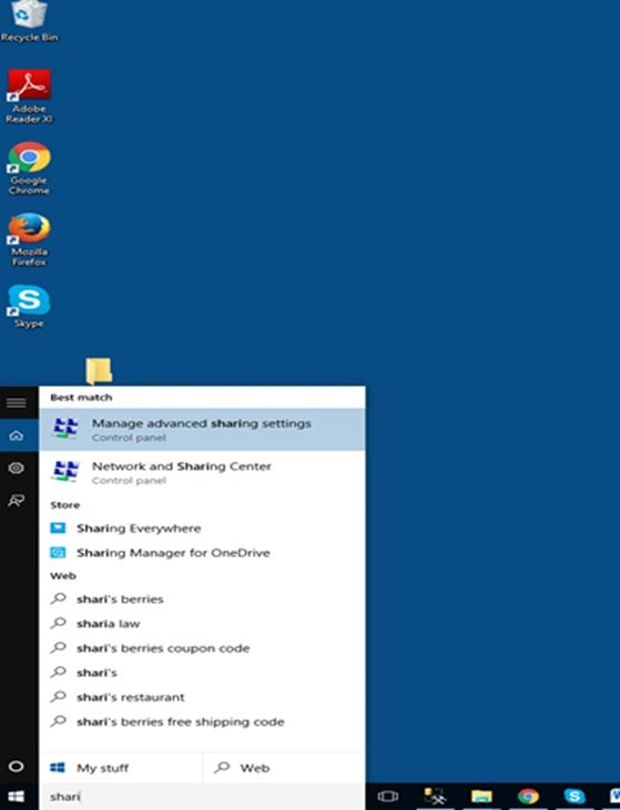 Manage Network Sharing