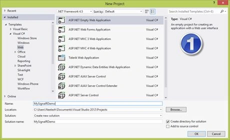 empty ASPNet website