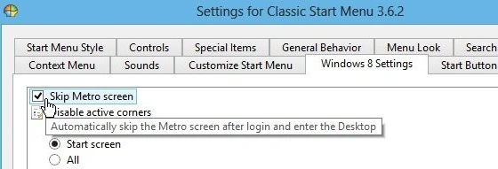  Windows 8 Settings tab