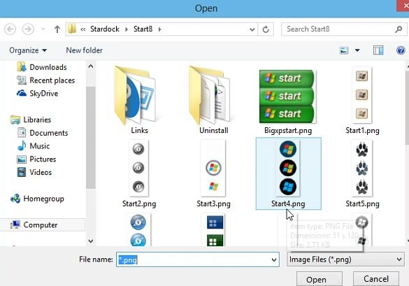 Start button