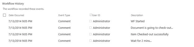Workflow History