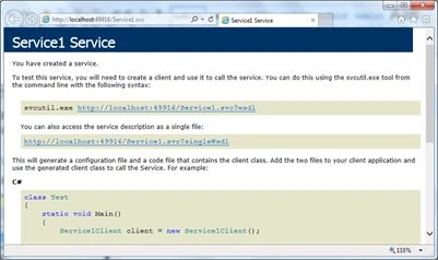 Running WCF Service