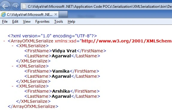 XML encoding