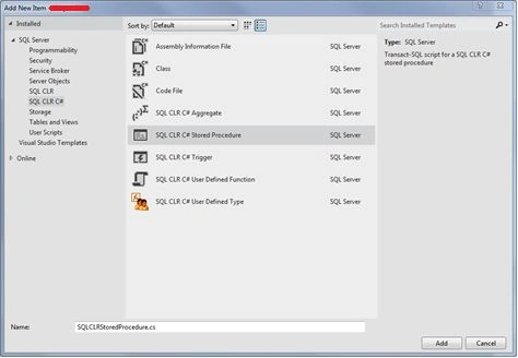 Adding a SQL CLR Csharp Stored Procedure