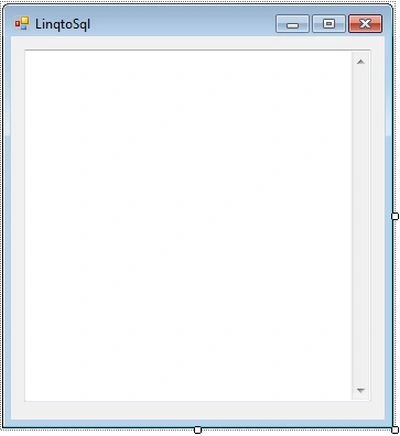 Design view of LinqToSql form