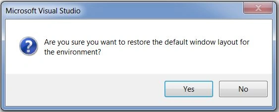 Confirmation dialog to Reset Window Layout 