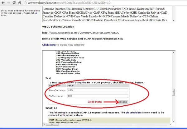 Invoke web service