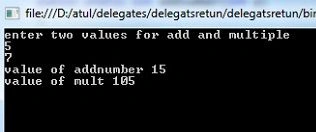 console output