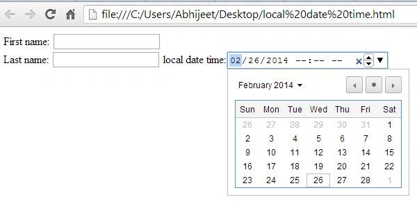 datetime-local
