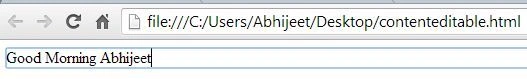 contenteditable Attribute