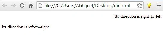 dir Attribute