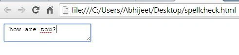 Spellcheck Attribute