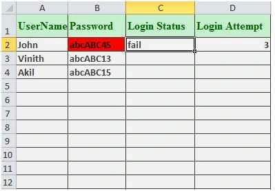 login status and login attempt