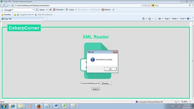 Data Read Successfully