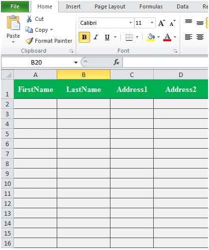 Data Column Header