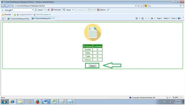 Export user data