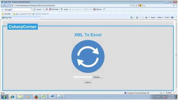 convert XML to Excel