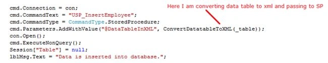 convert datatable to XML