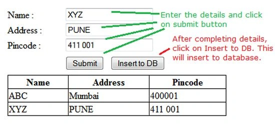 insert data