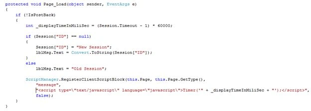 Timer function