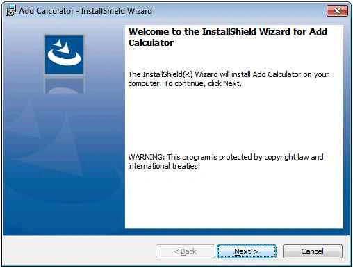 Add Calculator setup wizard