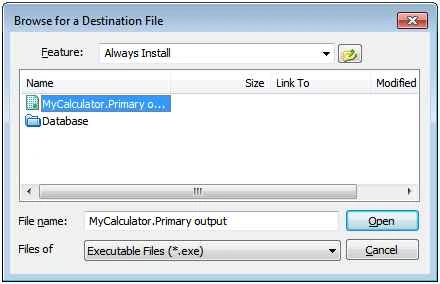 output file
