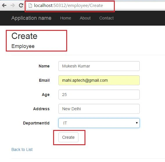 Create employee