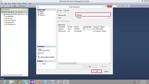 name of database 