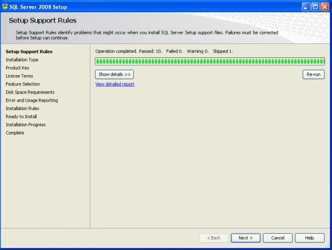 install setup support files