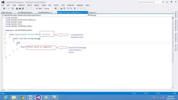 code in the class