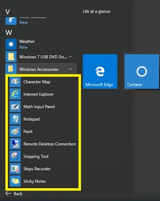 Right click any of these 